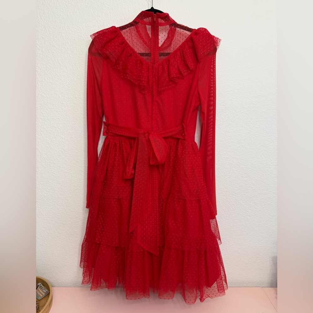 Beetlejuice Lydia Red Ruffled Dress (Large) - Picture 2 of 4